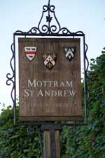 Mottram St. Andrew signpost. Goose Green Farm Bed & Breakfast